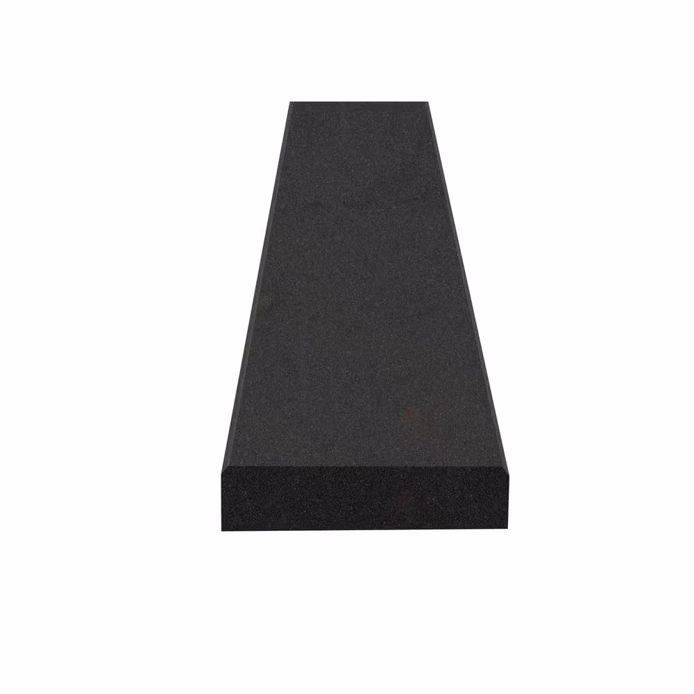 MSI Premium Black Double Beveled 4 in. x 36 in. Polished Granite Threshold Floor Tile Trim (3 lin. ft.)