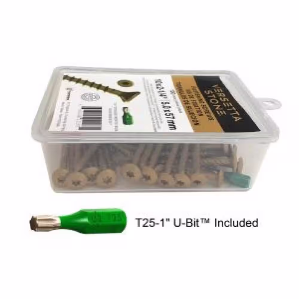 None 2-1/4 in. Carbon Steel T-Star Fastening Screw (100-Pieces/Pack)