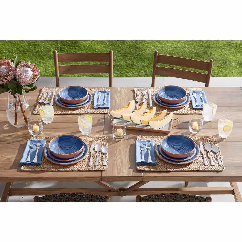 Home Decorators Collection Azria Melamine Dinner Bowls in Laguna Blue (Set of 6)