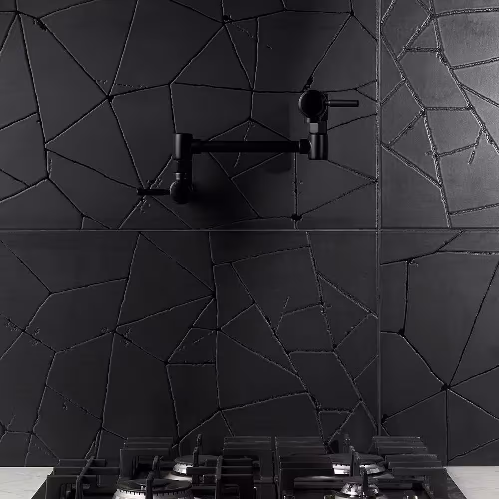 Ivy Hill Tile Smith Black 16 in. x 32 in. Matte Porcelain Floor and Wall Tile (10.32 sq. ft./Case)