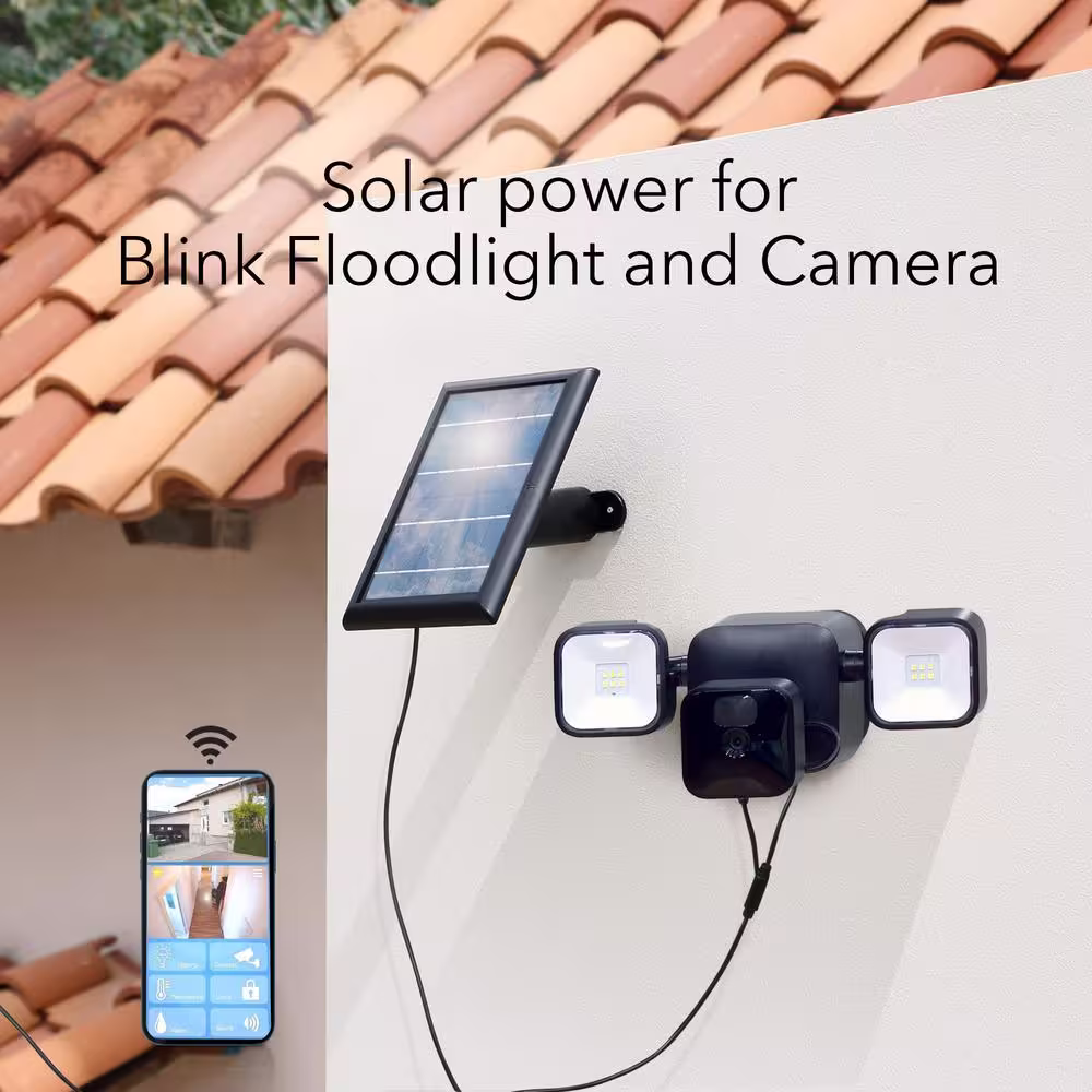 Wasserstein Solar Panel - Compatible with Blink Floodlight & Blink Outdoor Camera