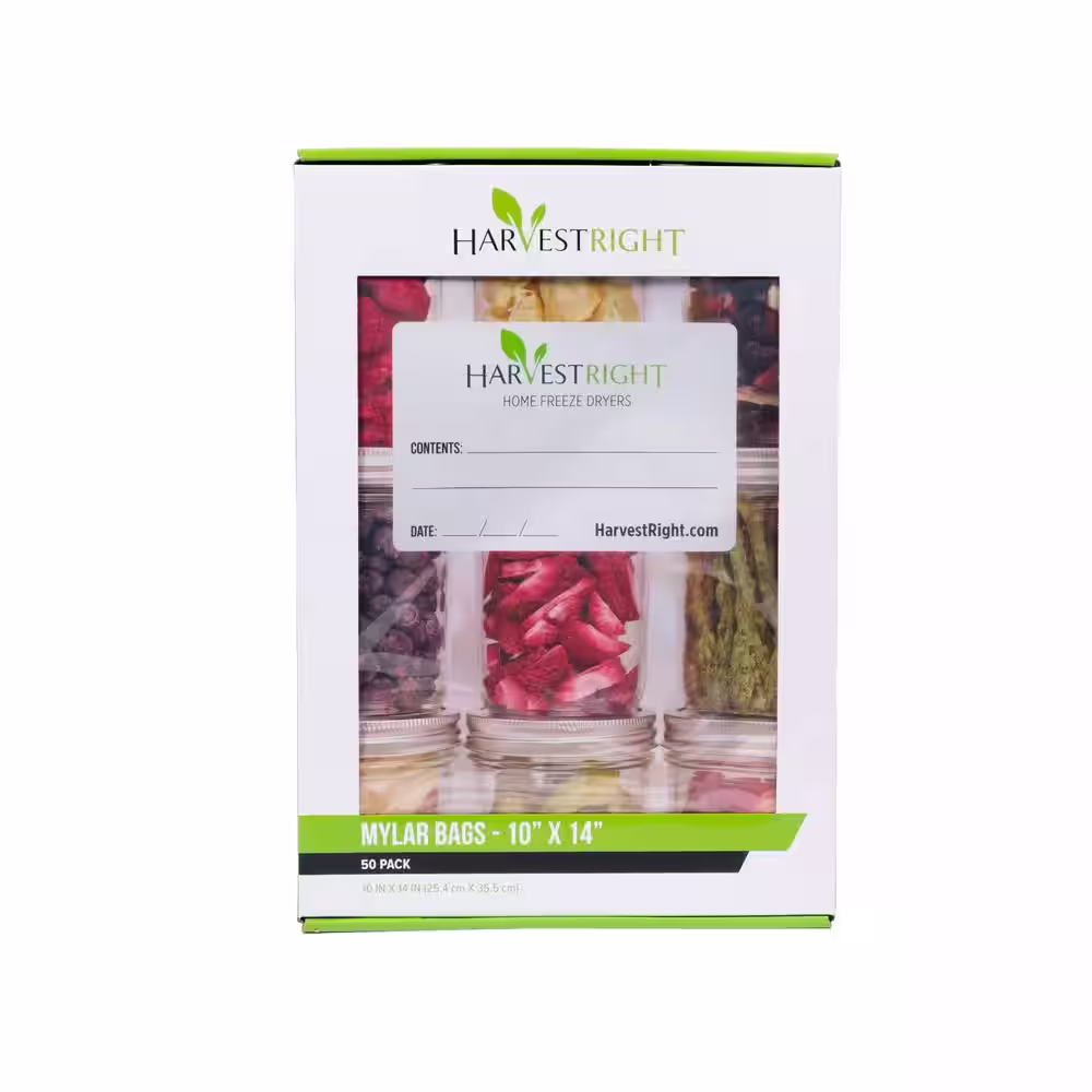 Harvest Right 10 in. x 14 in. Mylar Bags 50-Pack Gallon
