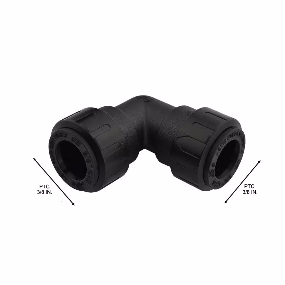 SharkBite ProLock 3/8 in. Push-To-Connect Plastic 90-Degree Elbow Fitting