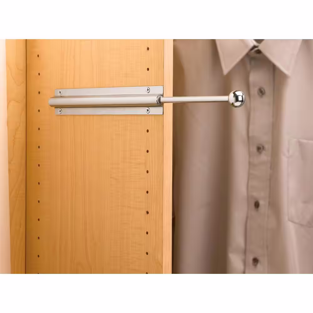 Rev-A-Shelf 12 in Chrome Standard Valet Rod