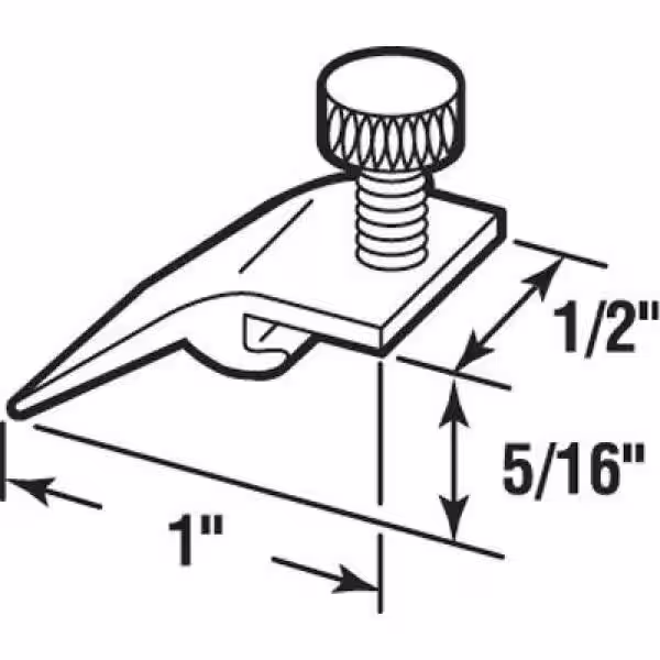 Prime-Line Storm Door Panel Clip with Screws, 5/16 in., Aluminum (8-pack)
