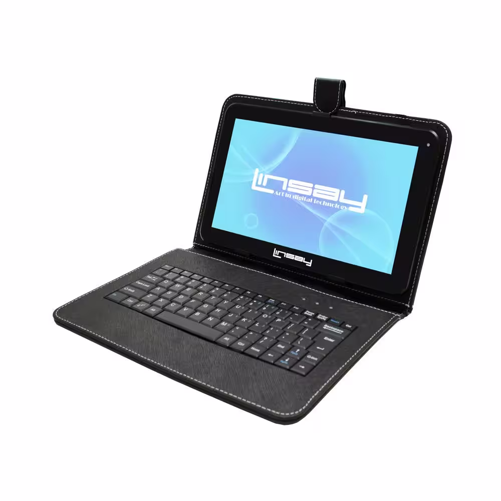 LINSAY 10.1 in. 2GB RAM 32GB Android 12 Quad Core Tablet with Black Keyboard