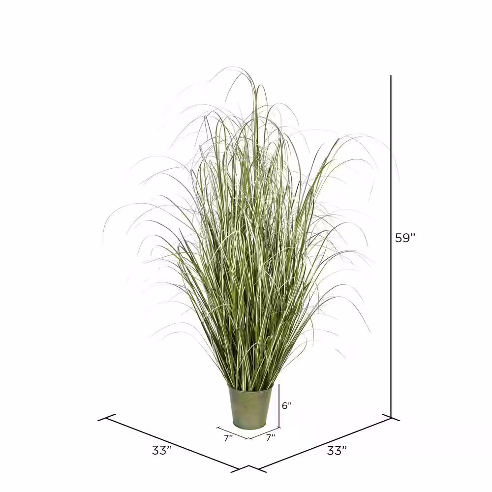 Vickerman 59 in Artificial Potted Native Green Grass.