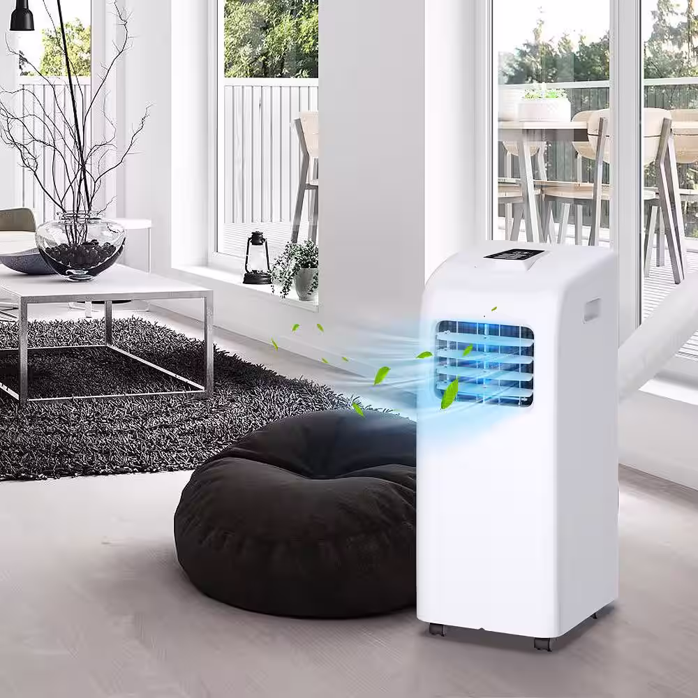 Costway 8000 BTU Portable Air Conditioner with Dehumidifier in White