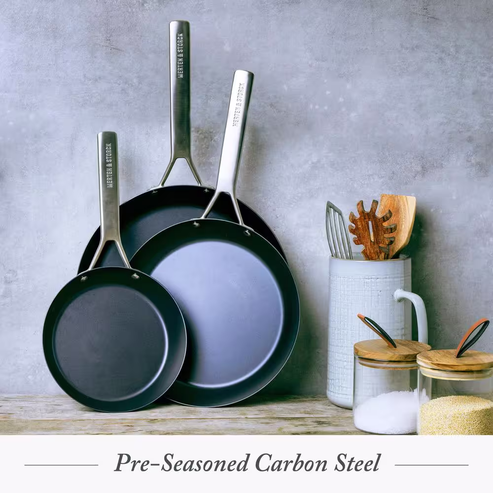 None Carbon Pro 10 in. Carbon Steel Frying Pan with Stainless Steel Handle