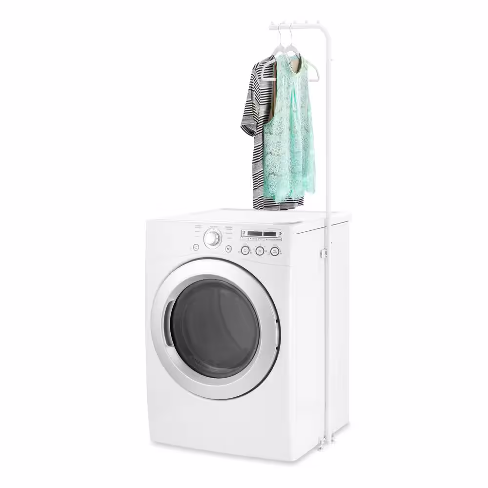 Whitmor 6 in. x 71.75 in. White Portable Wardrobe