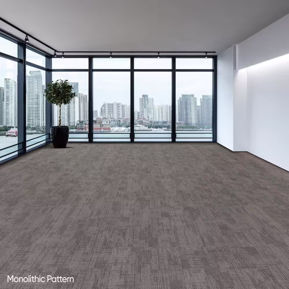 KRAUS Shelter Bay Flagstone Residential/Commercial 23.6 in. x 23.6 in. Glue Down Carpet Tile (14 Tiles/Case) 54.27 sq. ft.