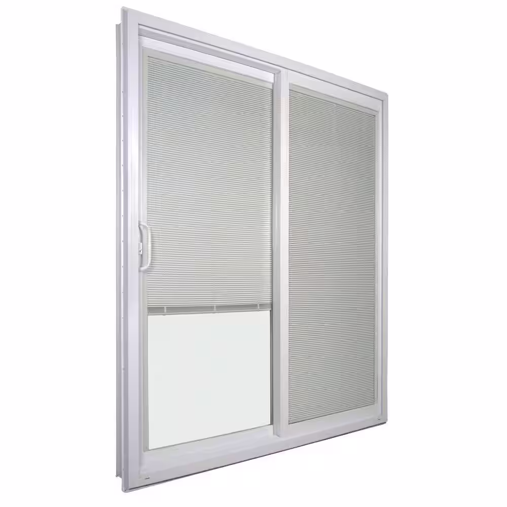 American Craftsman 72 in. x 80 in. 50 Series White Vinyl Sliding Patio Door Frame Kit, Universal Handing