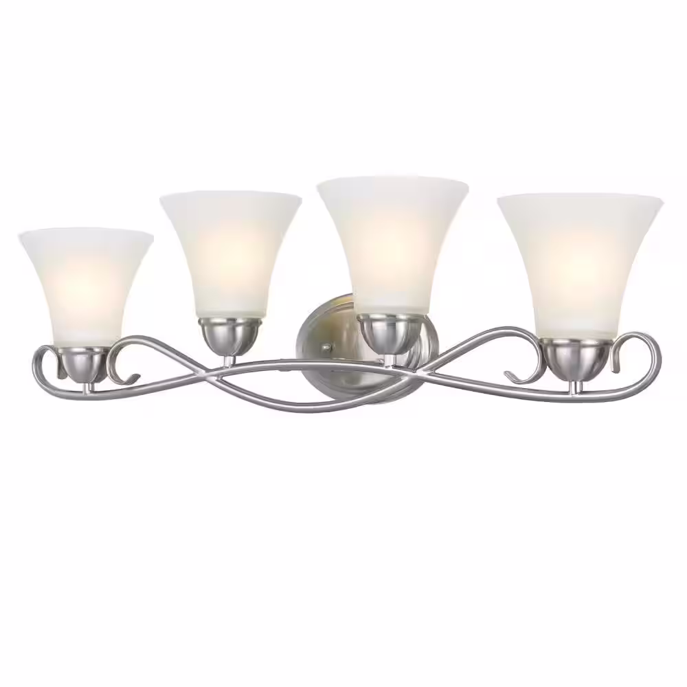 Westinghouse Dunmore 4-Light Brushed Nickel Wall Mount Bath Light
