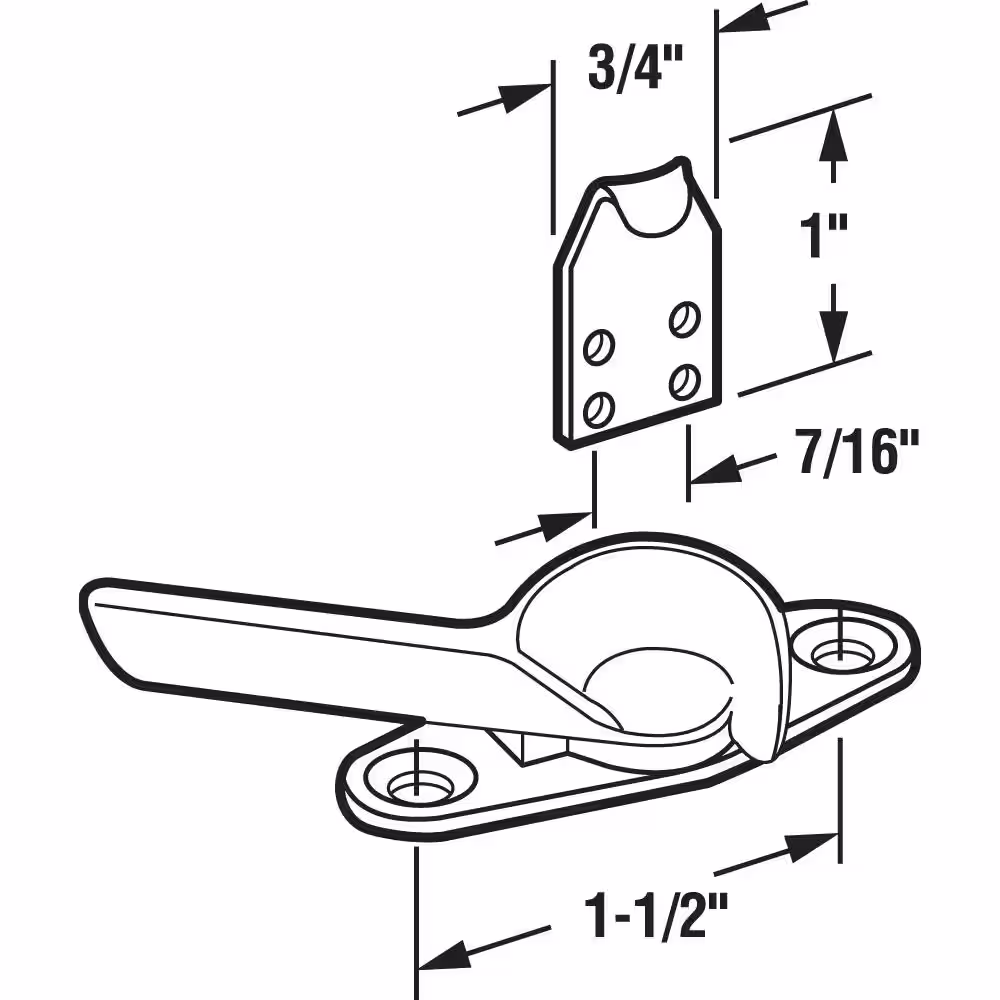 Prime-Line Diecast Zinc Sliding Window Cam Latch with Keepers, Daryl Windows (2-Pack)