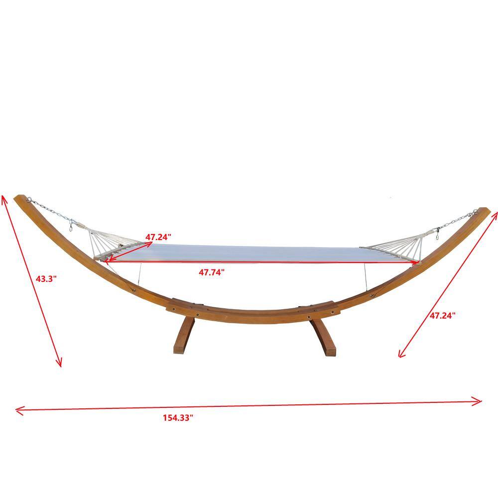 None 11.5 ft. Fabric Hammock with Stand Set (1-Person)