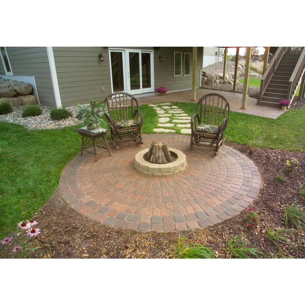Anchor 9 ft. x 9 in. Autumn Blend Dutch Cobble Concrete Paver Circle Kit