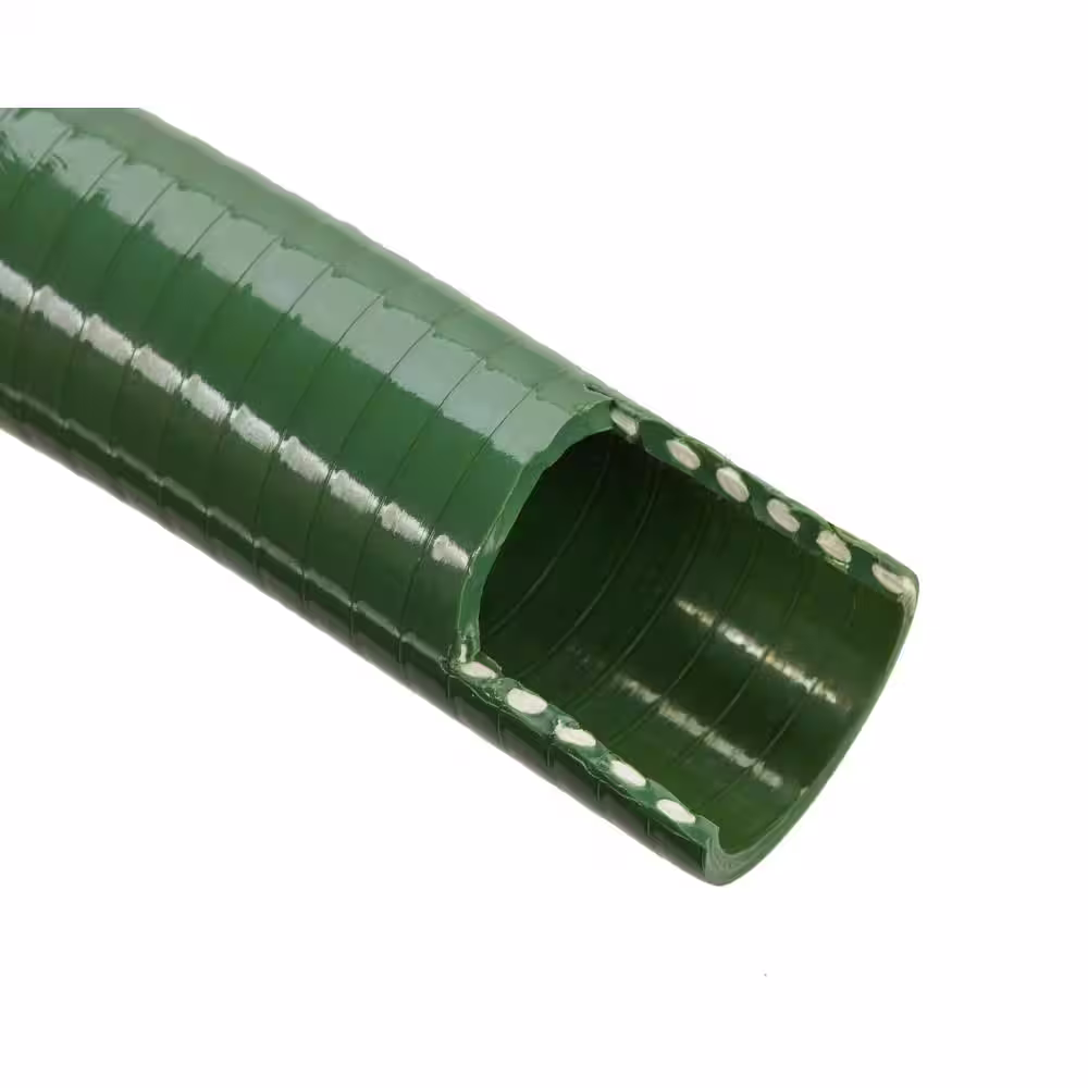 HYDROMAXX 1 in. Dia x 25 ft. Green Heavy-Duty Flexible PVC Suction and Discharge Hose
