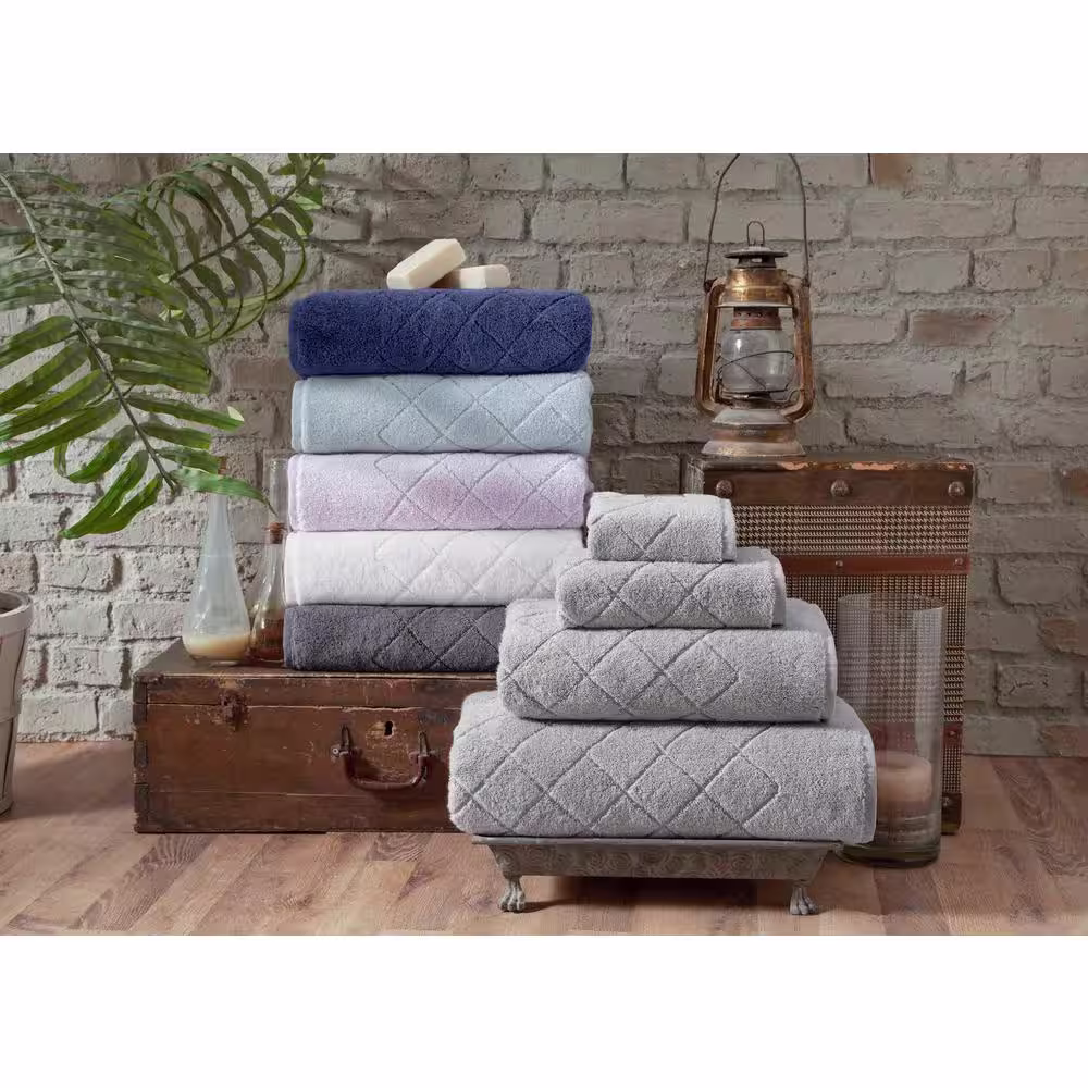 Enchante Home Gracious 8-Pieces White Turkish Cotton Hand Towels