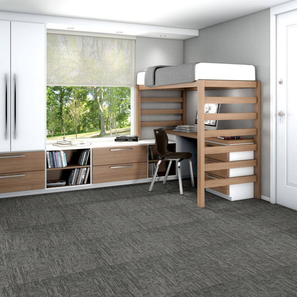 Shaw Graphix Brown Residential 24 in. x 24 Glue-Down Carpet Tile (12 Tiles/Case) 48 sq. ft.