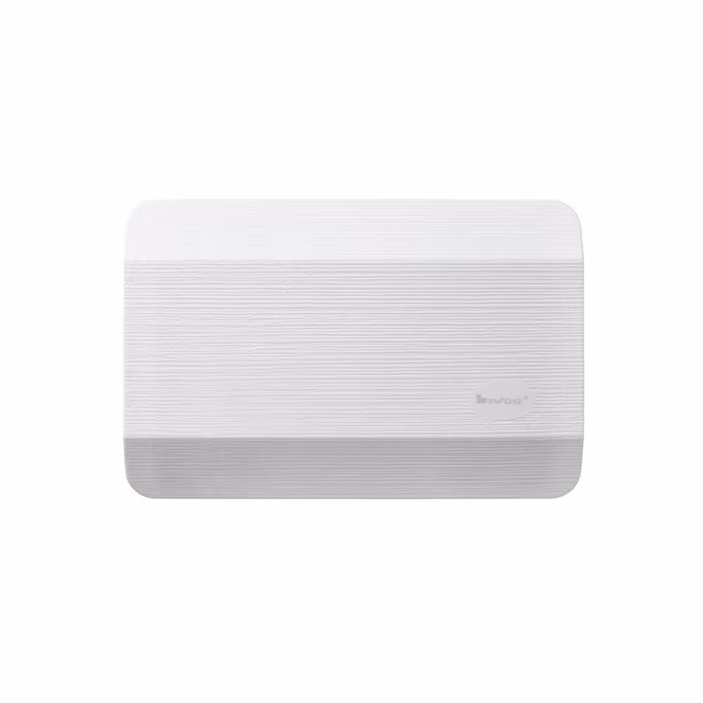 Newhouse Hardware 2-Note Modern Textured Design Wired Doorbell Chime, White