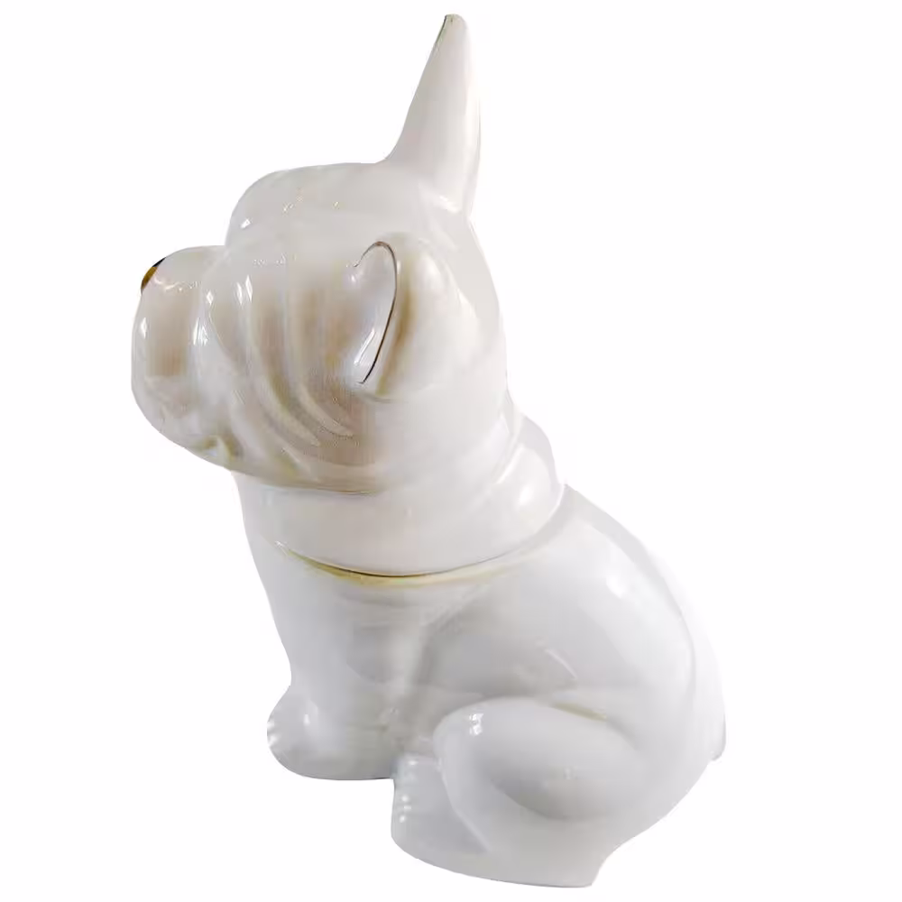 CRAVINGS By Chrissy Teigen 10.5 Inch Stoneware French Bulldog Cookie Jar in Linen
