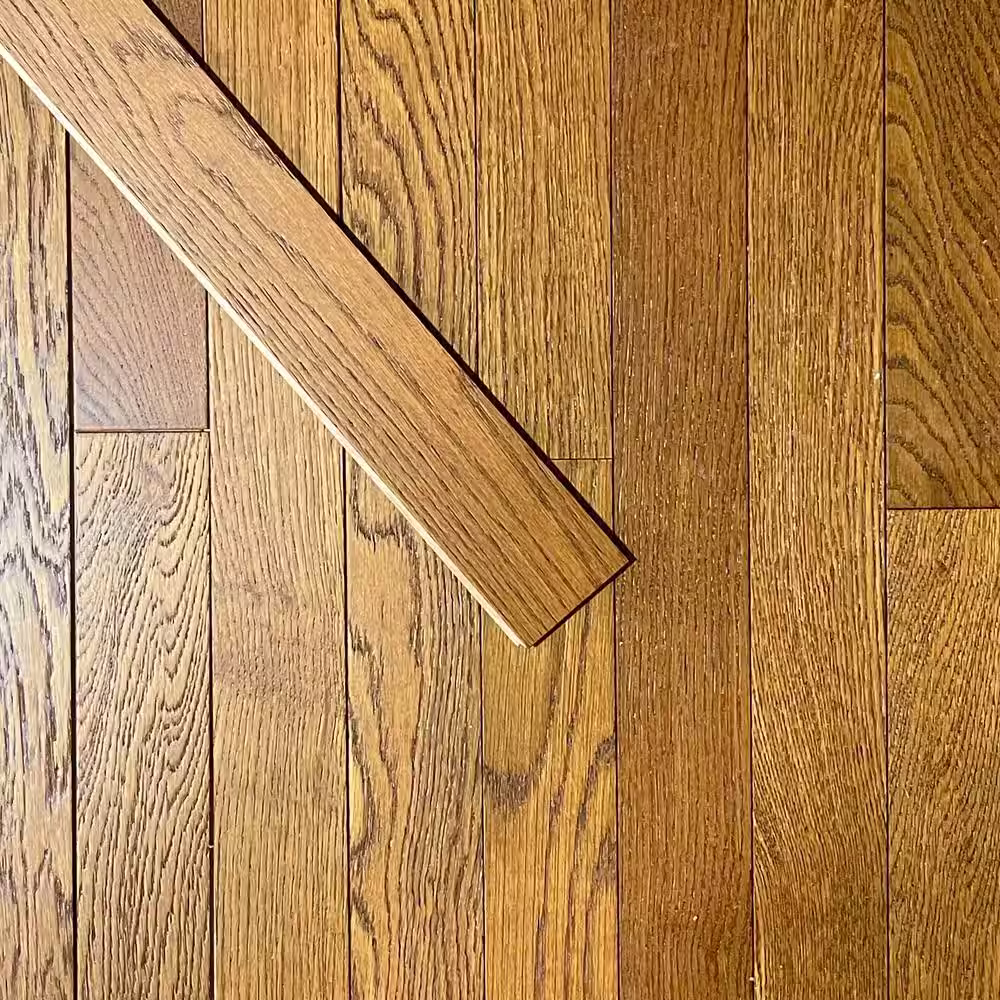 Dekorman Harvest Autumn Oak 3/8 in. T x 3 in. W Wire Brushed Engineered Hardwood Flooring (35.34 sq. ft./case)