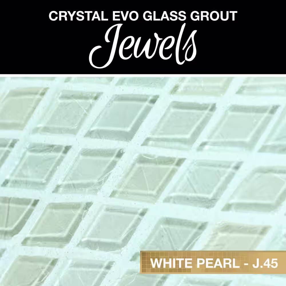 The Tile Doctor Crystal Glass Grout Jewels White Pearl 75 grams (1-Pack)