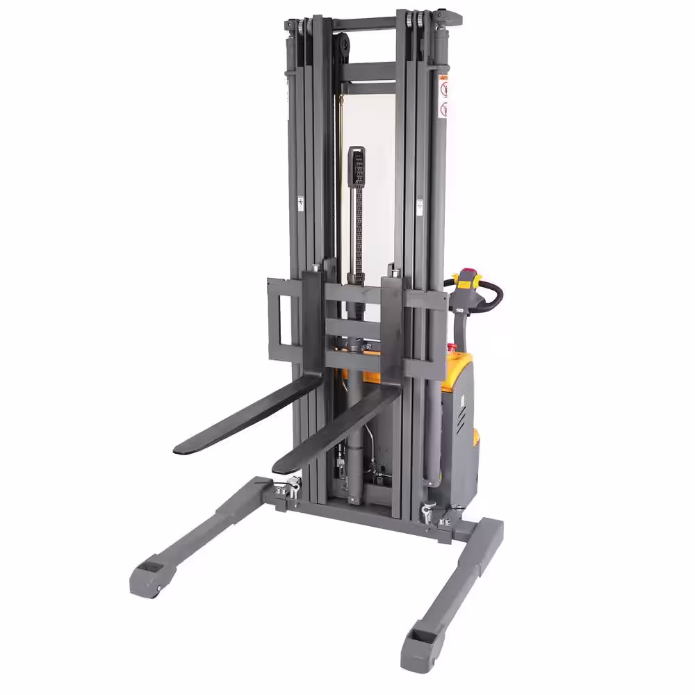 None 220 in. Lift Height 3300 lbs. Curtis Control Full Electric Pallet Stacker Straddle Walkie forklift 24V/200AH GEL Battery