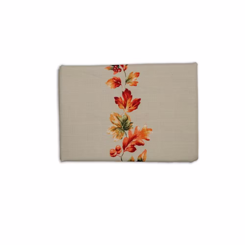 None Sienna 60 in. x 84 in. 100% Polyester Beige Floral Tablecloth