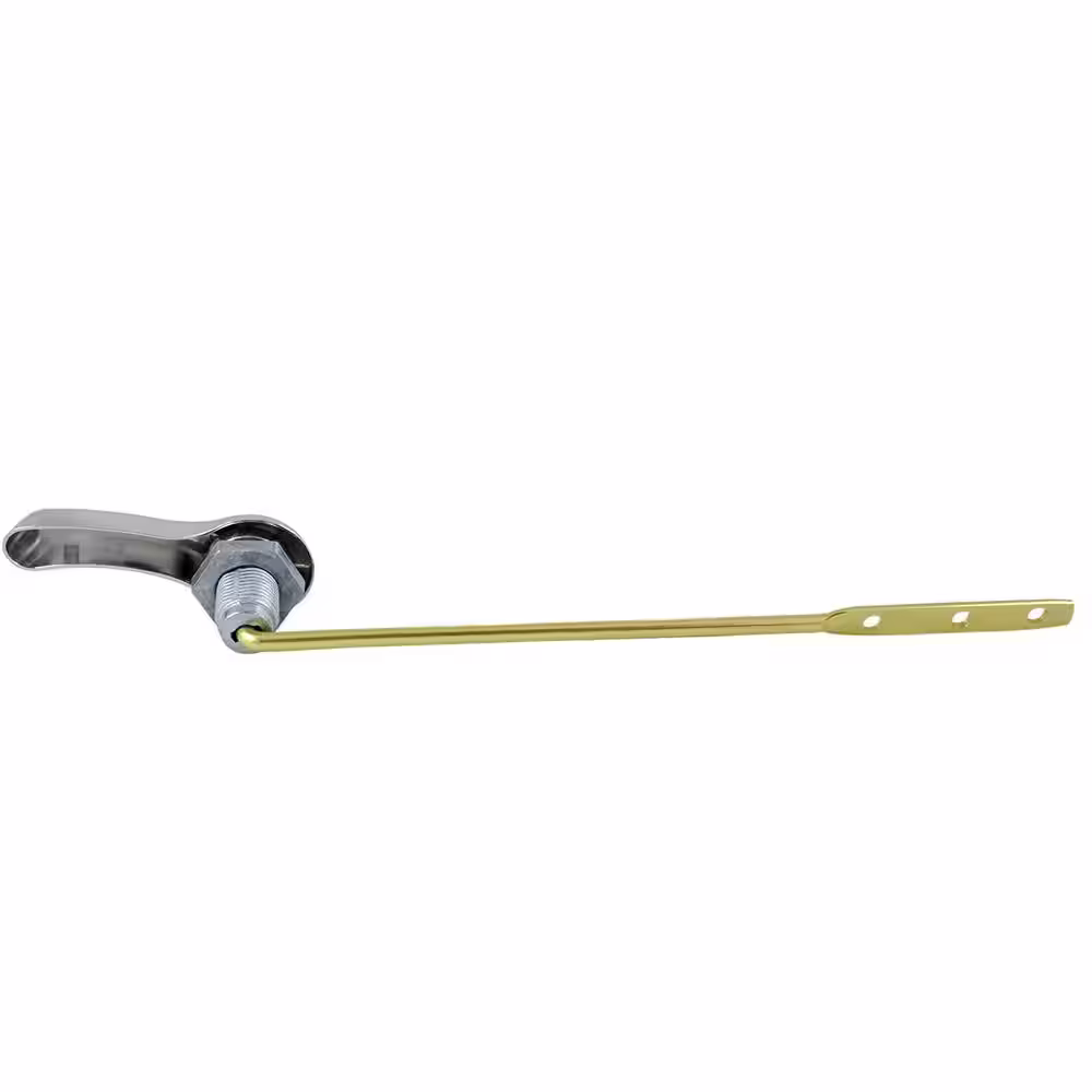 The Plumber's Choice Universal Replacement Toilet Tank Flush Lever Handle in Chrome