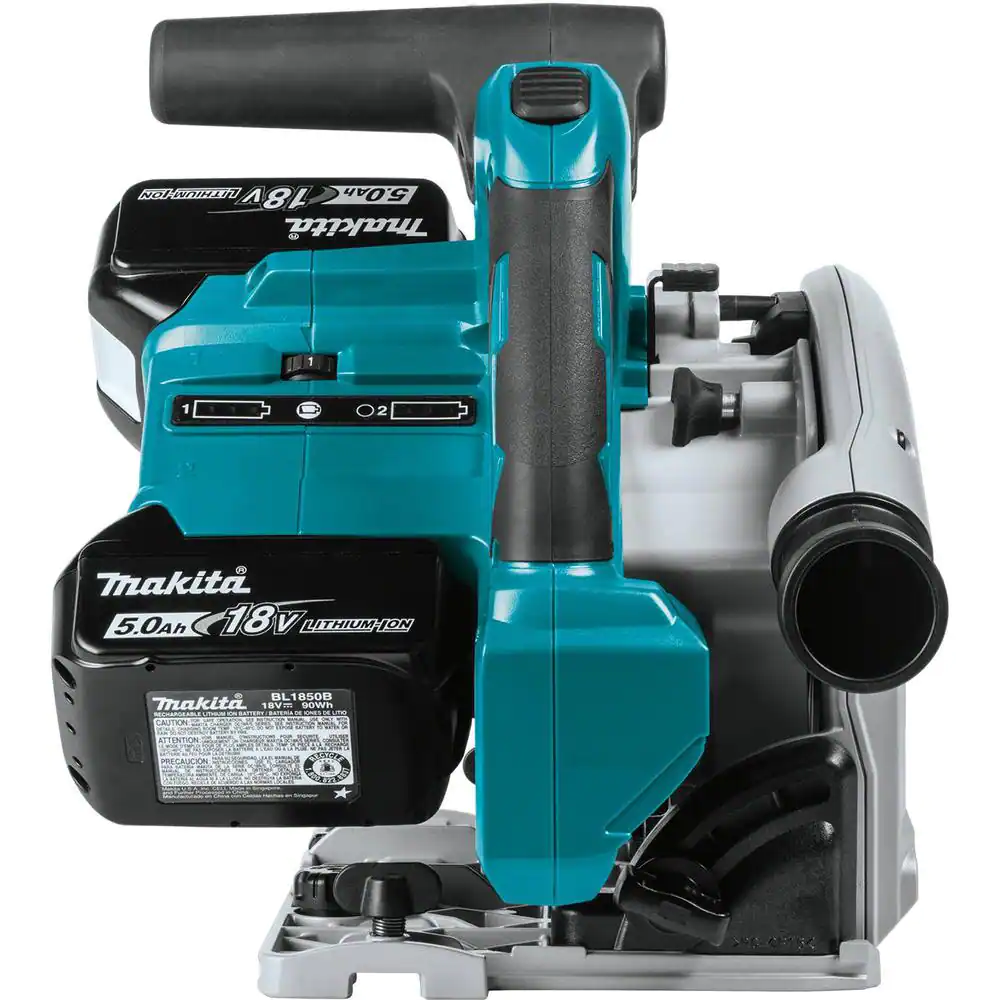 Makita 18V X2 LXT Lithium-Ion (36V) Brushless Cordless 6-1/2 in. Plunge Circular Saw w/ (2) Batteries 5.0Ah, 55T Blade