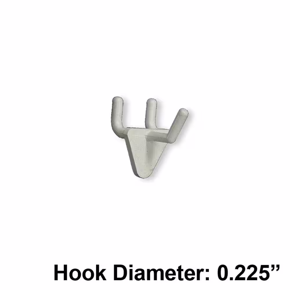 Azar Displays 1 in. White Glass Filled Nylon Hook (50-Pack)