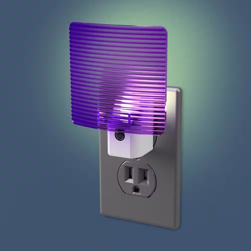 Westek Purple Wave Translucent Screen Automatic LED Night Light