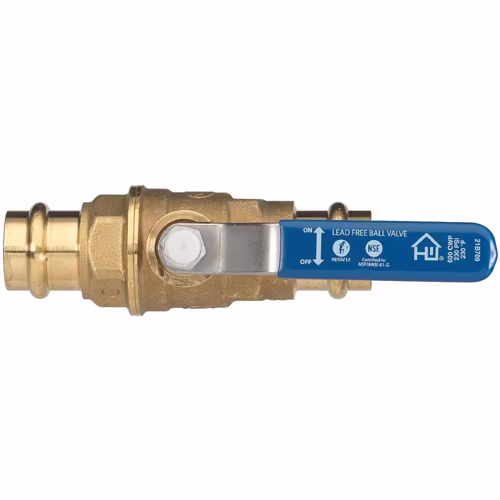 HOMEWERKS 3/4 in. Press x 3/4 in. Press Lead Free Brass Ball Valve