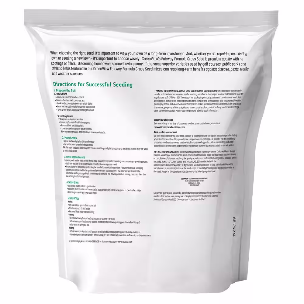 GreenView 7 lbs. Fairway Formula Grass Seed Perennial Ryegrass Blend