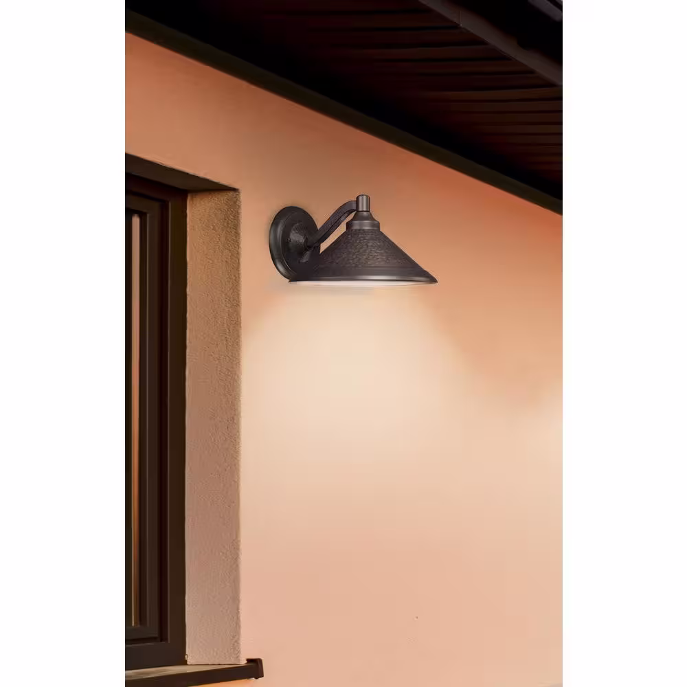 the great outdoors by Minka Lavery Kirkham 1-Light Bronze Outdoor Wall-Mount Lantern Sconce