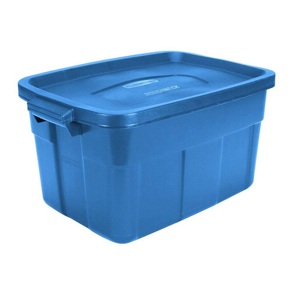 Rubbermaid Roughneck Tote 14-Gal. Storage Tote Container in Heritage Blue (6-Pack)