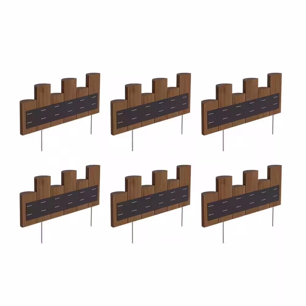 Greenes Fence 18 in. Half Log Edging (6-Pack)