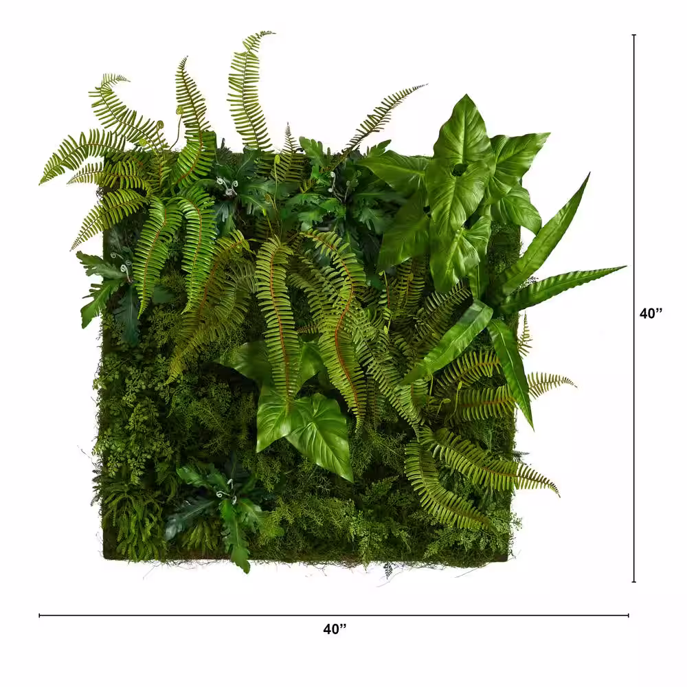 Nearly Natural 40 in. x 40 in. Artificial Forest Living Wall