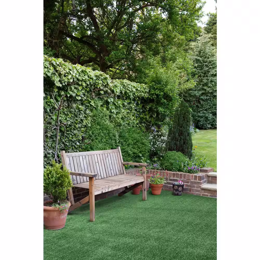 TrafficMaster Emerald Green Precut Turf 6 ft. x 8 ft. Artificial Grass Rug