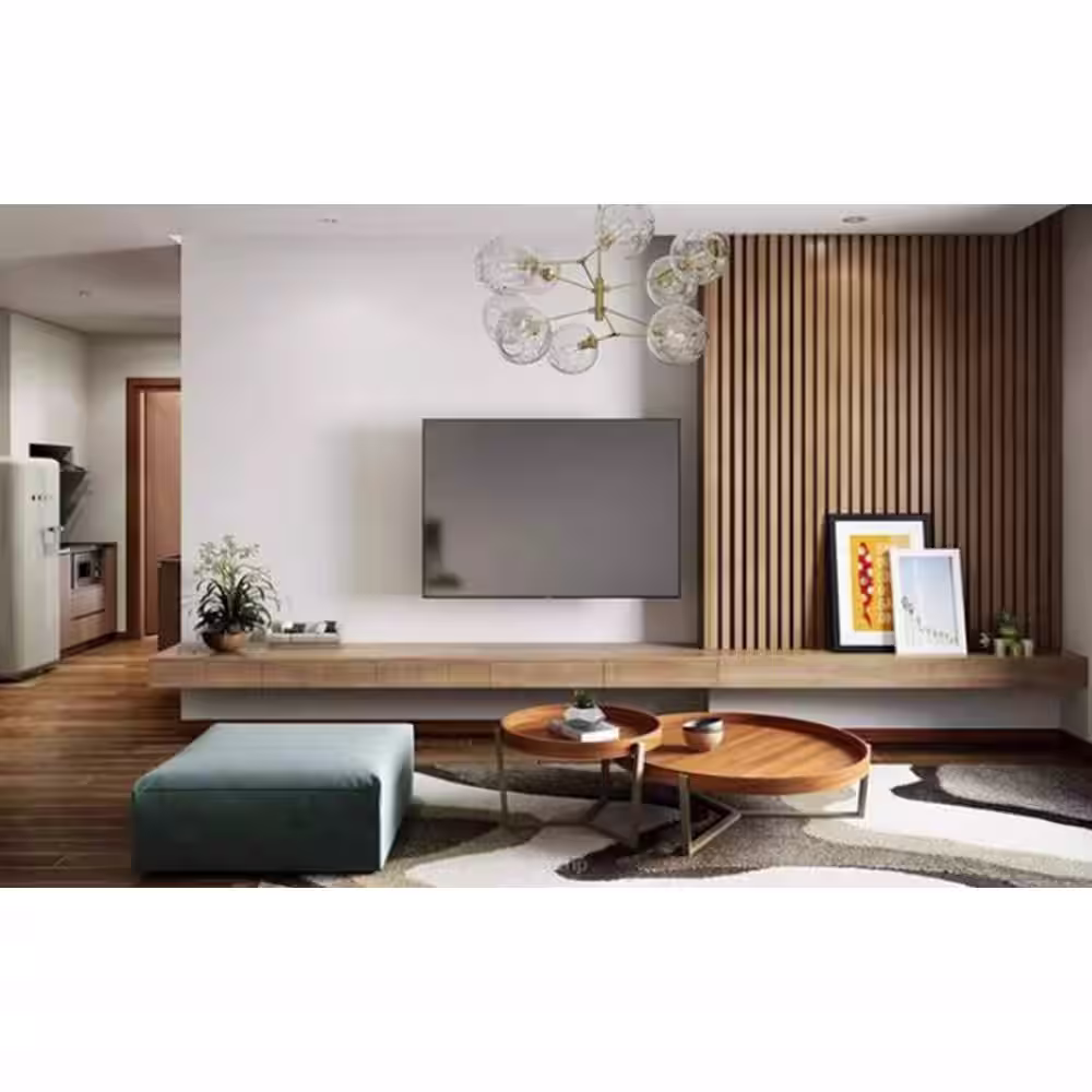 Ejoy SAMPLE 10 in. x 6 in x 0.8 in. Wood Solid Wall Cladding Siding Board in Oak Brown (Sample 1-Piece)