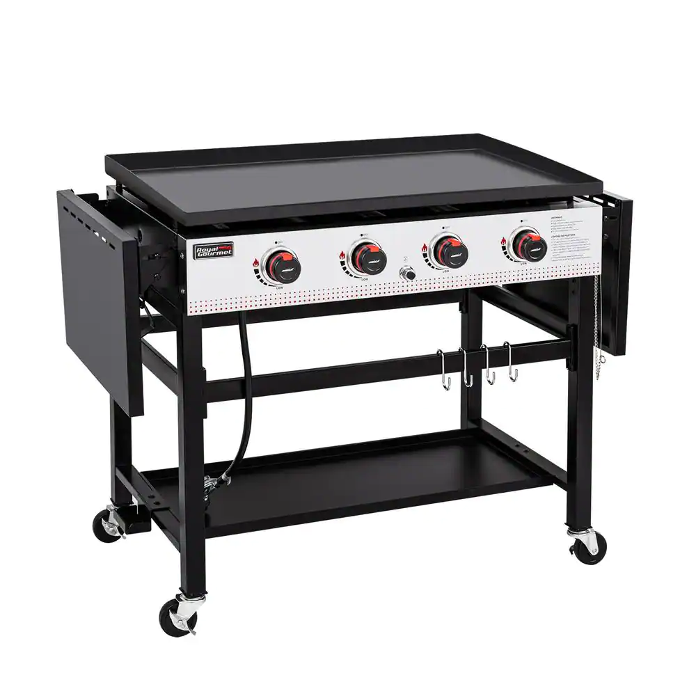 Royal Gourmet 4-Burner 36 in. Flat Top Propane Griddle Gas Grill for Outdoor Events, Camping and BBQ