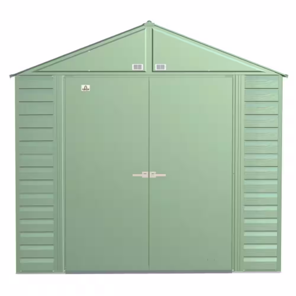 Arrow Select 8 ft. W x 6 ft. D Sage Green Metal Shed 27 sq. ft.