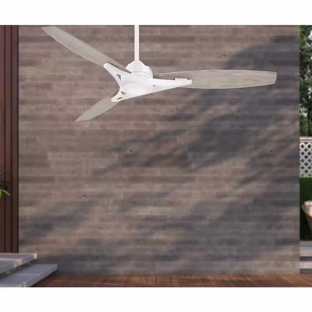 MINKA-AIRE Molino 65 in. Integrated LED Indoor Flat White Smart Ceiling Fan with Remote
