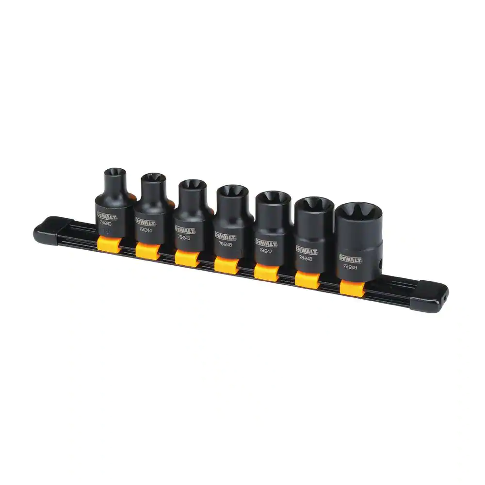 DEWALT 1/2 in. Drive Internal Torx Impact Socket Set (7-Piece)