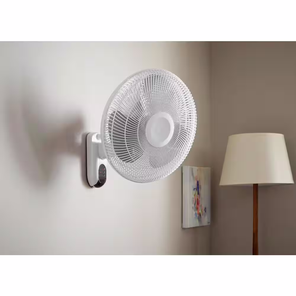 Hampton Bay 16 in. Indoor Wall Mount Fan with Remote