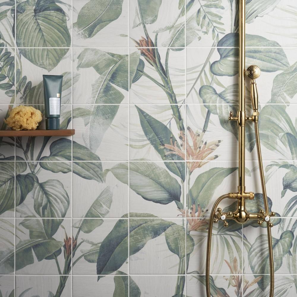 Ivy Hill Tile Angela Harris Native Spring 7.87 in. x 7.87 in. Matte Porcelain Floor and Wall Mural Tile (15.49 sq. ft./Case)