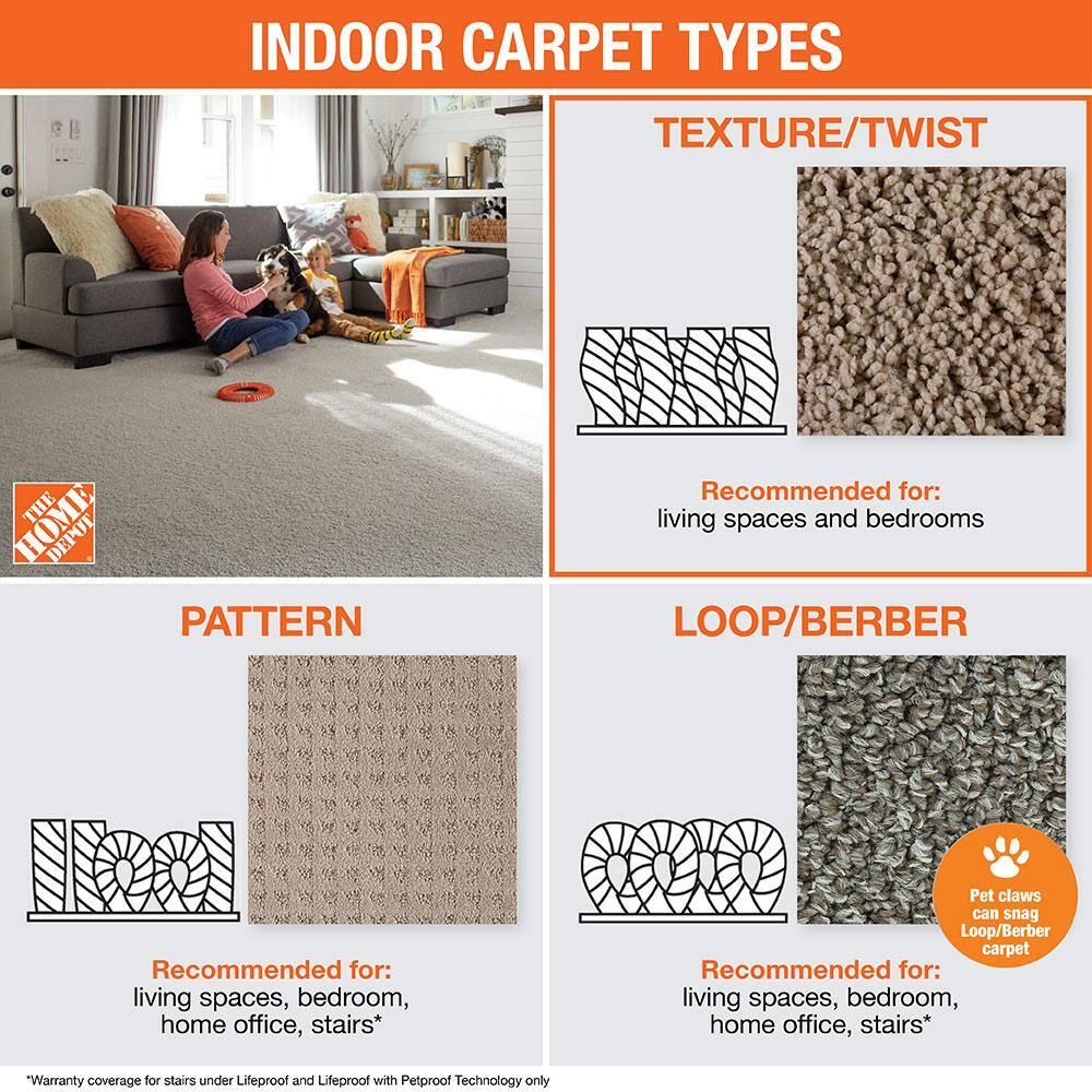 Home Decorators Collection Port Abigail II  - Island - Brown 60 oz. SD Polyester Texture Installed Carpet