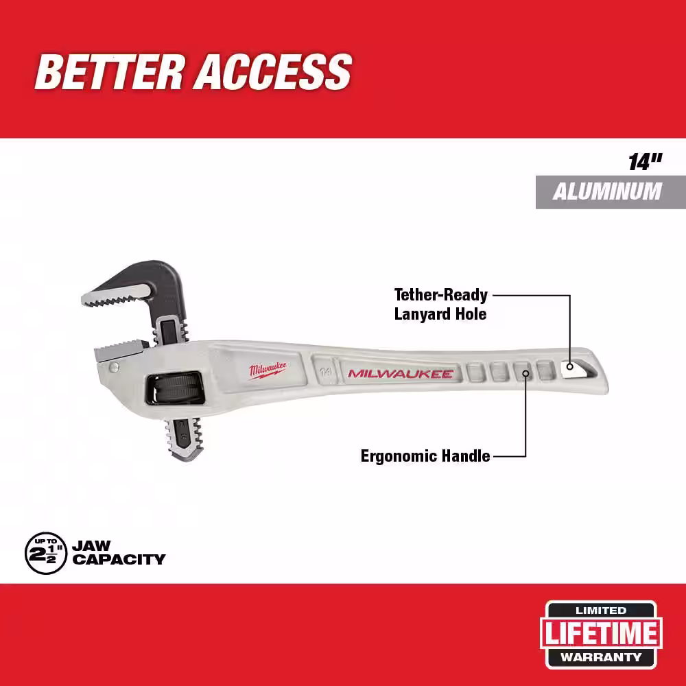 Milwaukee 18 in. Aluminum Offset Pipe Wrench