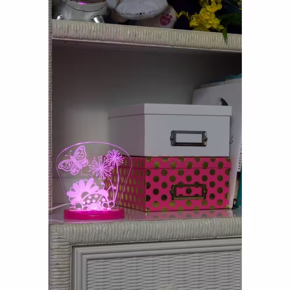 Lights By Night USB Acrylic Night Light, Butterfly